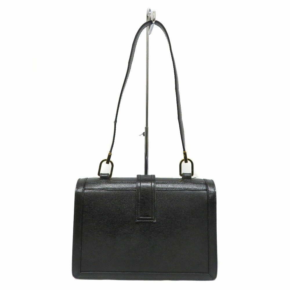 Gucci Shoulder Leather Handbag Bag Black